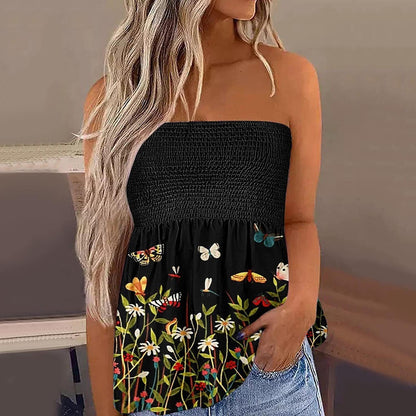 Sexy Fashion Off-the-shoulder Short Tube Top